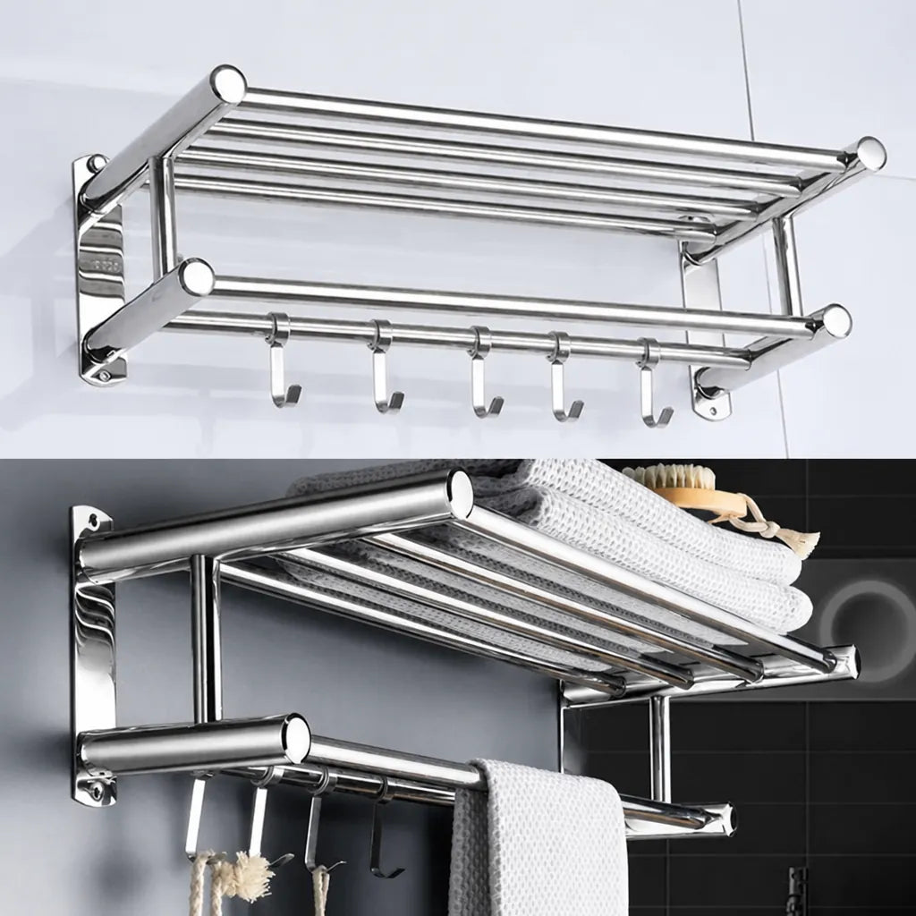 Rackvel - Wall-Mounted Towel Rack with Storage Shelf