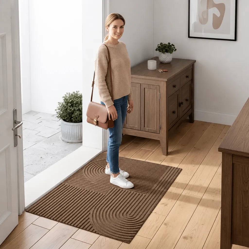 Lineara - Absorbent Washable Indoor Floor Mat - Charcoal