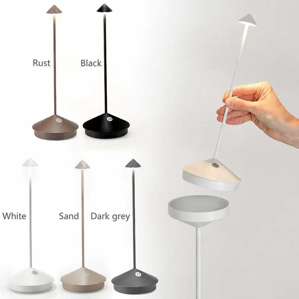 Pinnova - Slim Cordless Dimmable LED Table Lamp - White