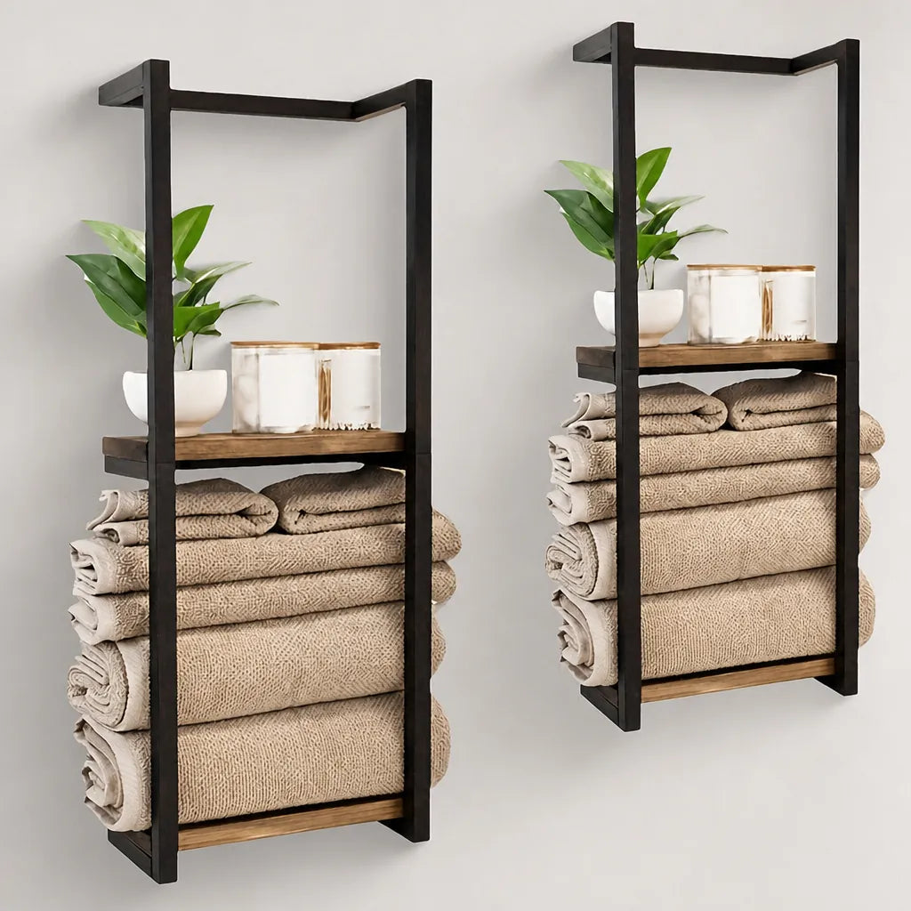 Rackova - Wall-Mounted Bathroom Towel Storage Rack - Multicoloured