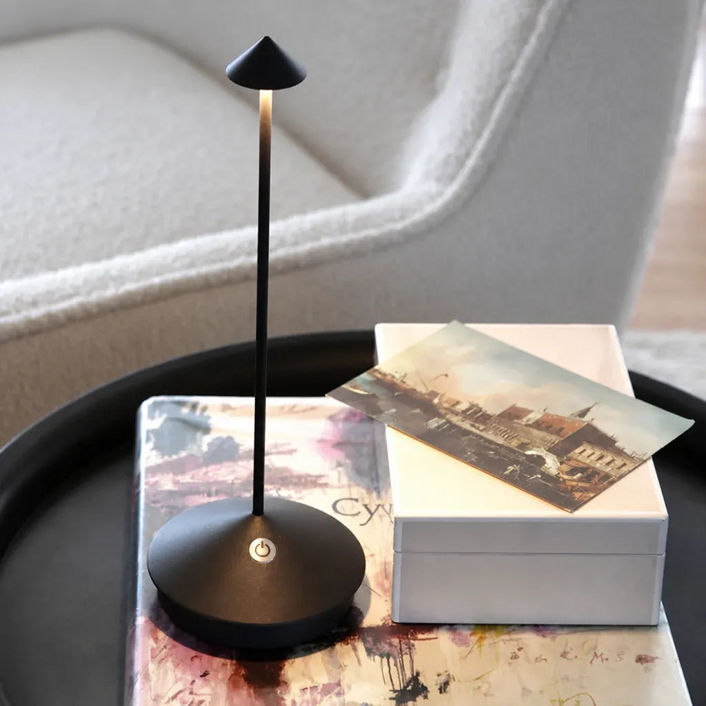Pinnova - Slim Cordless Dimmable LED Table Lamp - Black
