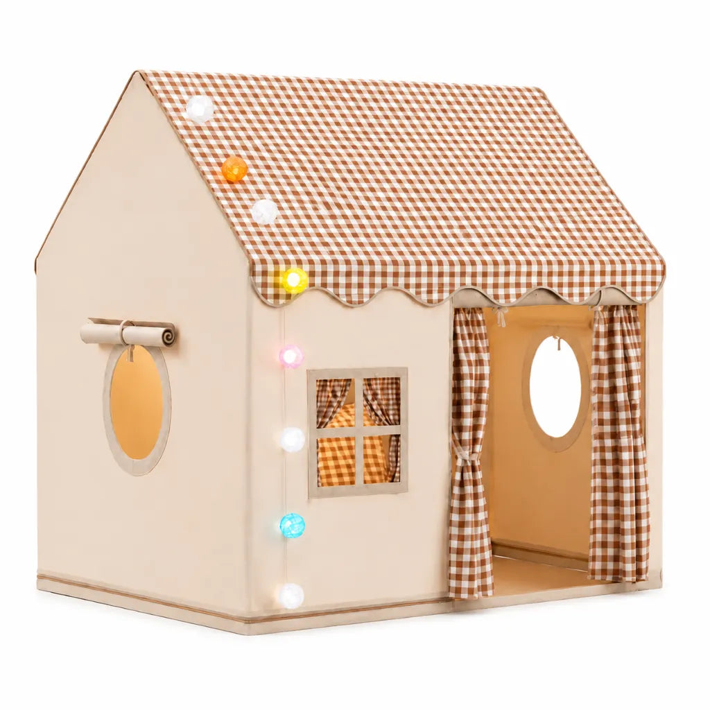 Lumico - Kids Indoor Playhouse Tent with Lights - Beige