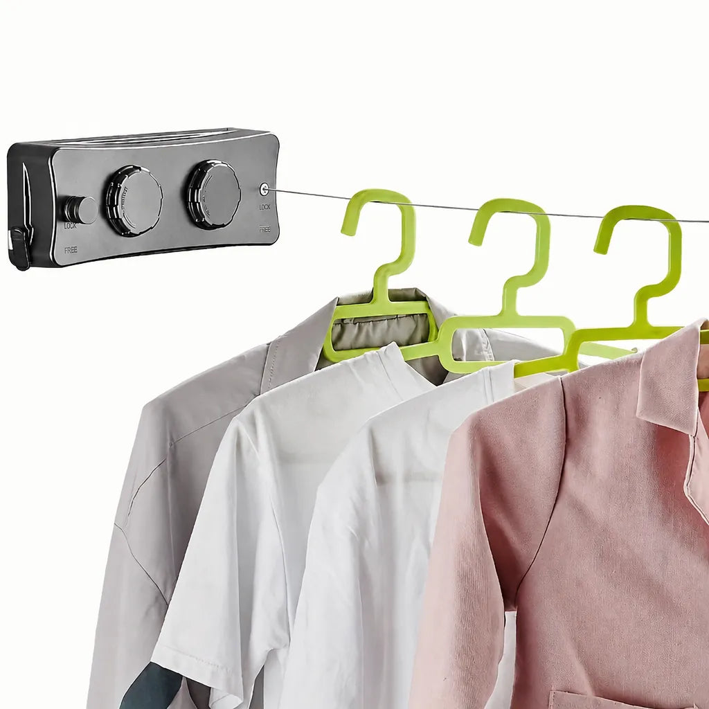 Lineway - Double Retractable Indoor Washing Line Wall-Mounted