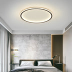 Round LED ceiling light with a circular illuminated ring