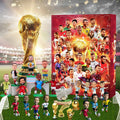 Red football advent calendar with 24 numbered doors and player artwork