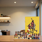 Yellow basketball-themed advent calendar with 24 numbered doors