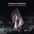 Matte iPhone case with circular ring stand and grip