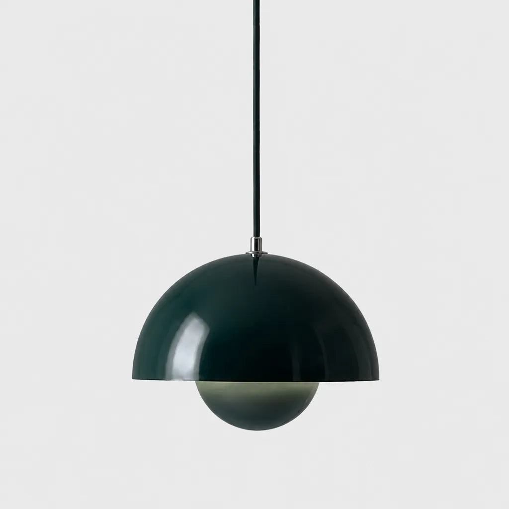 Domvara - Retro Dome Pendant Ceiling Light Fixture - Yellow
