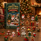 24-day Christmas advent calendar with colourful mini brick ornaments