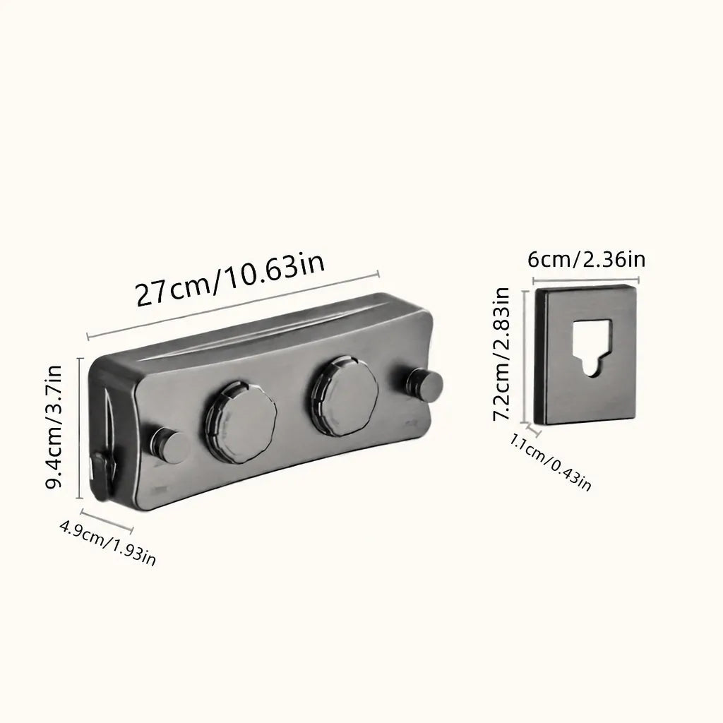 Lineway - Double Retractable Indoor Washing Line Wall-Mounted