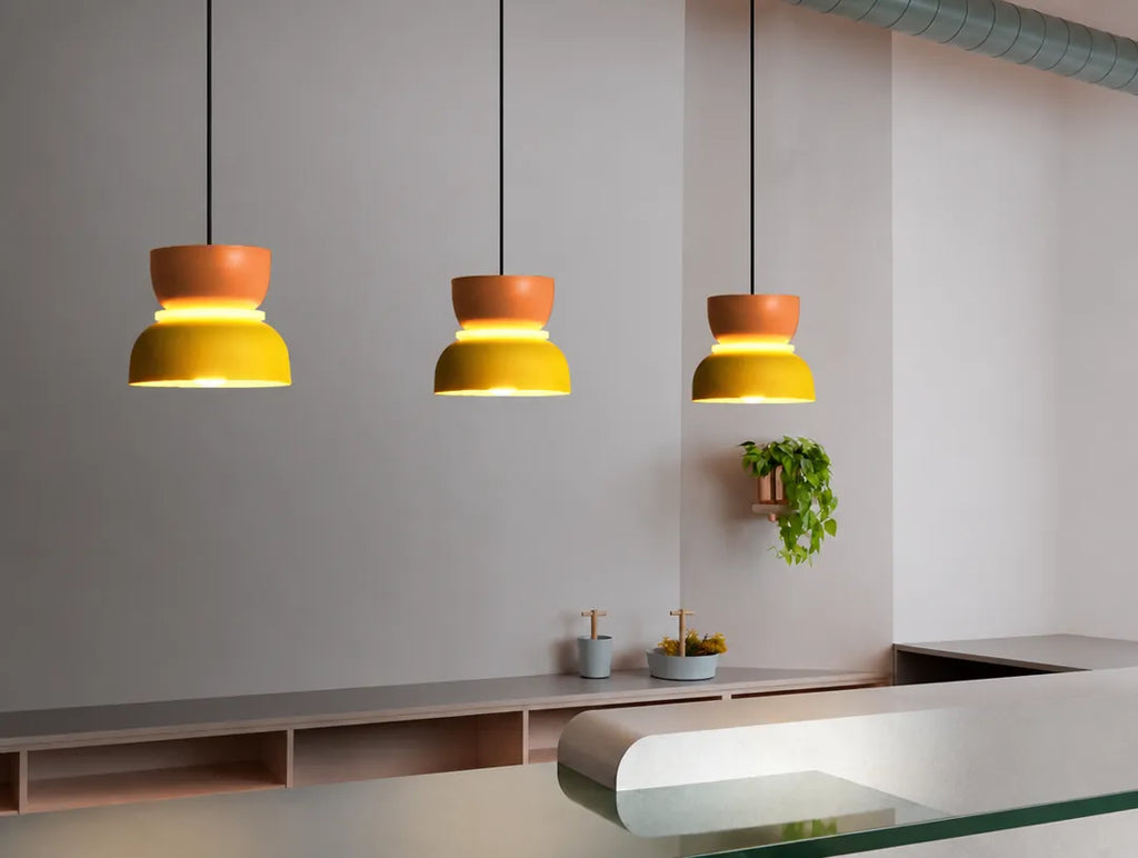 Stackova - Layered Colourful Pendant Ceiling Light Fixture - Small Pink & Blue