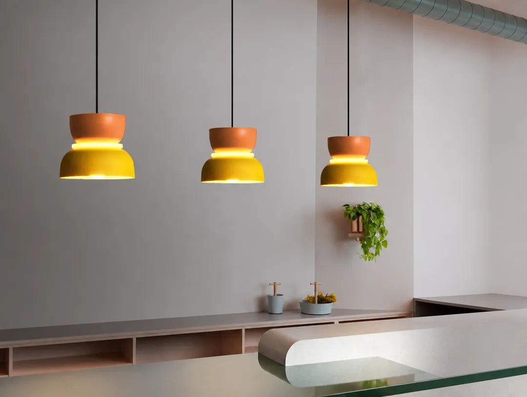 Stackova - Layered Colourful Pendant Ceiling Light Fixture - Small Pink & Blue