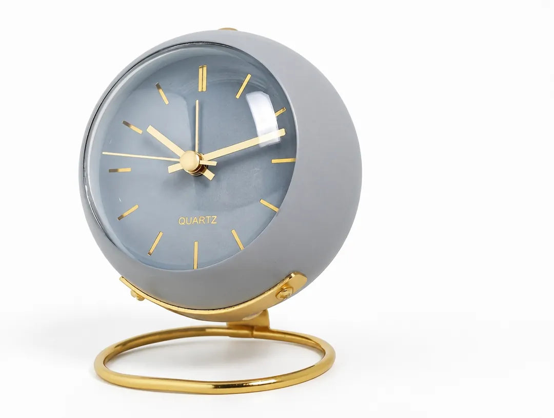 Nordvik - Silent Quartz Desk Alarm Clock - Blue