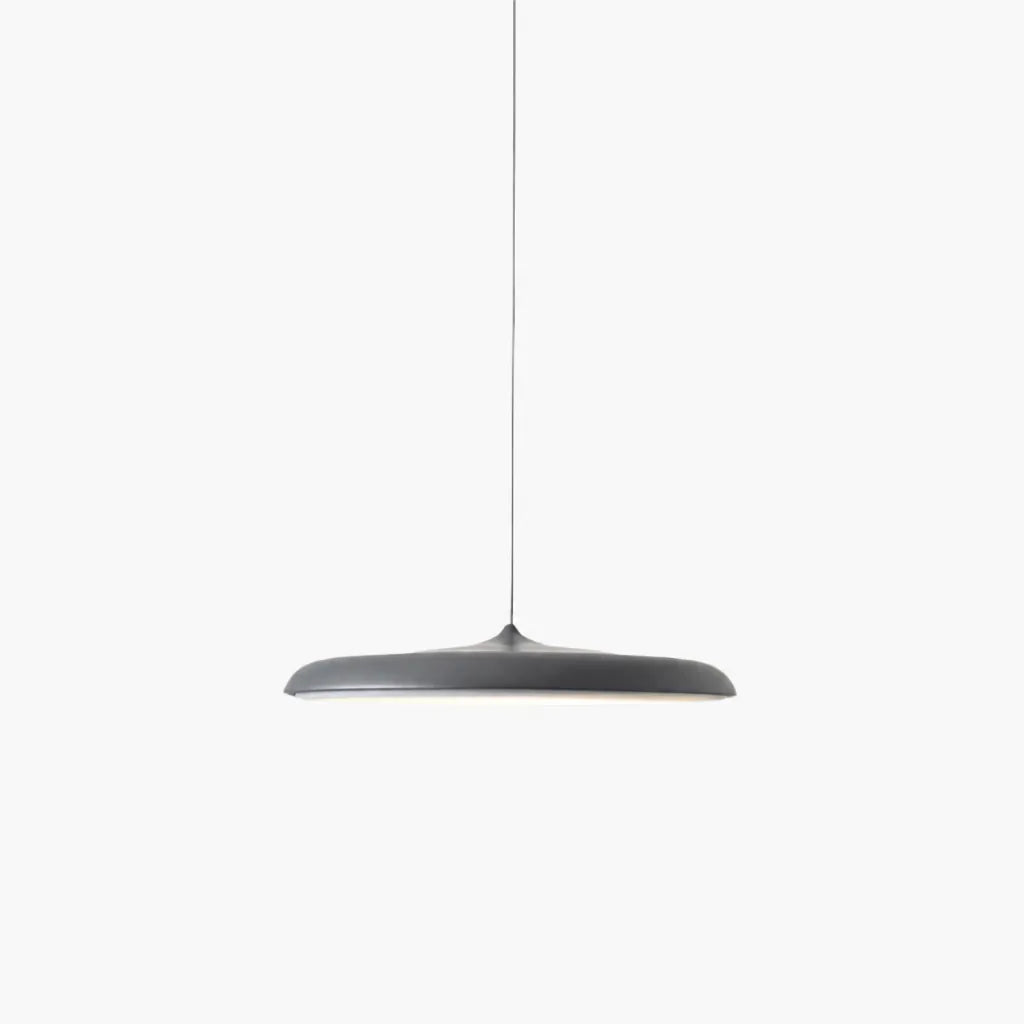 Diskara - Flat Round LED Pendant Ceiling Light - Grey