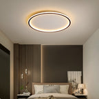 Round LED ceiling light with a circular illuminated ring