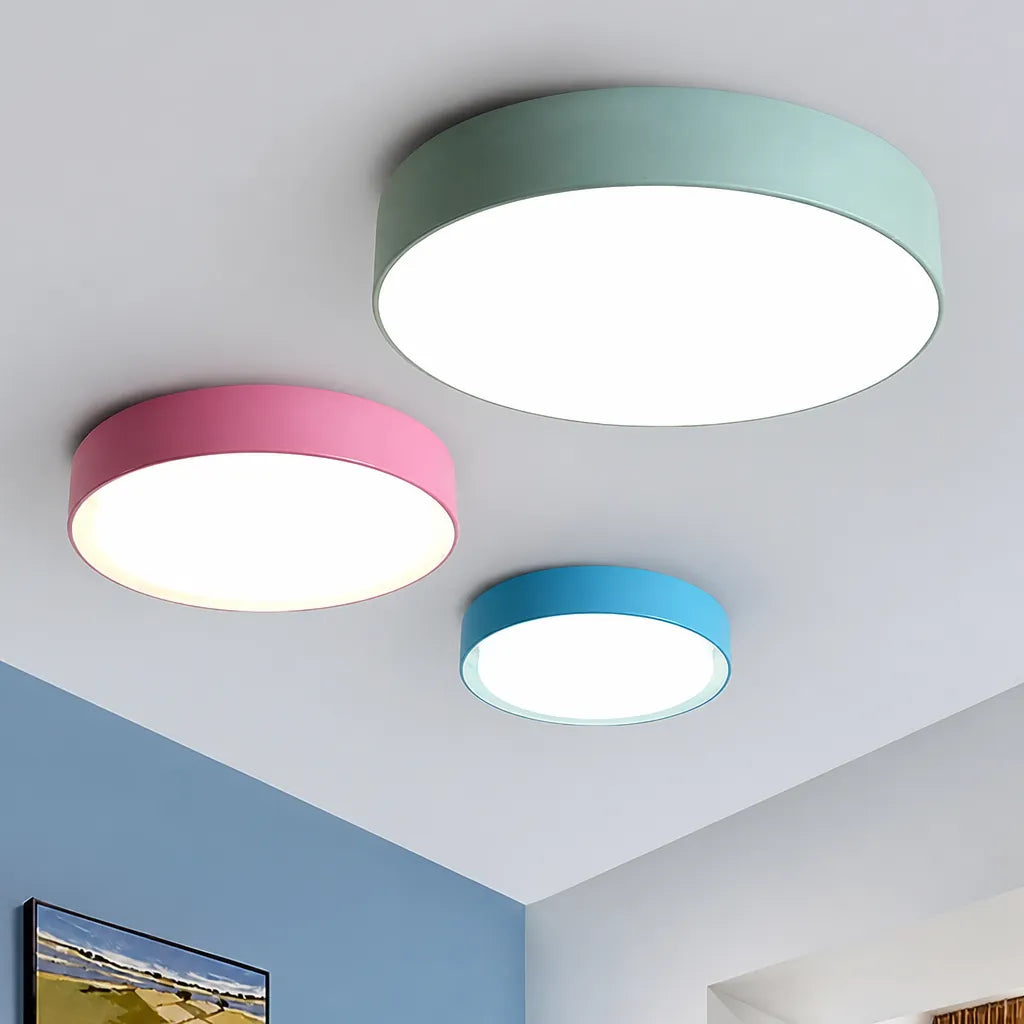 Lumacro - Colourful Round Flush Ceiling Light Fixture