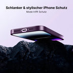 Matte iPhone case with circular ring stand and grip