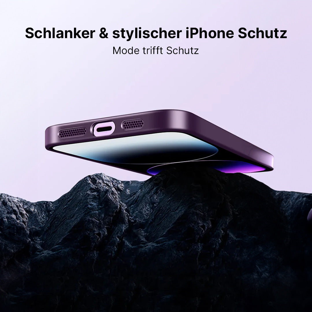 Matte iPhone case with circular ring stand and grip