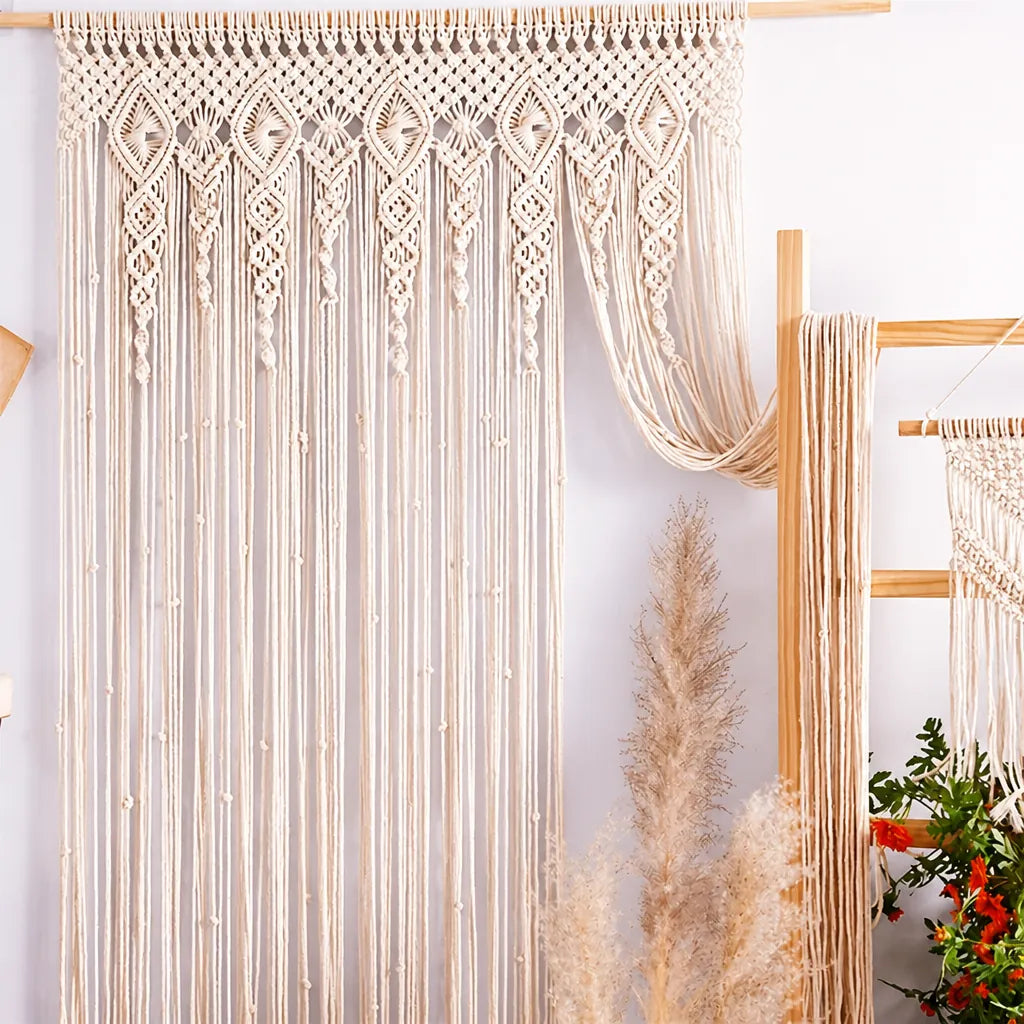 Knotara - Boho Macramé Doorway Room Divider Curtain