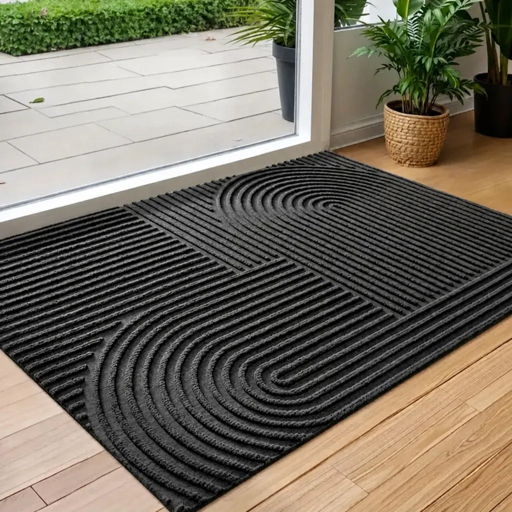 Lineara - Absorbent Washable Indoor Floor Mat - Ash Grey