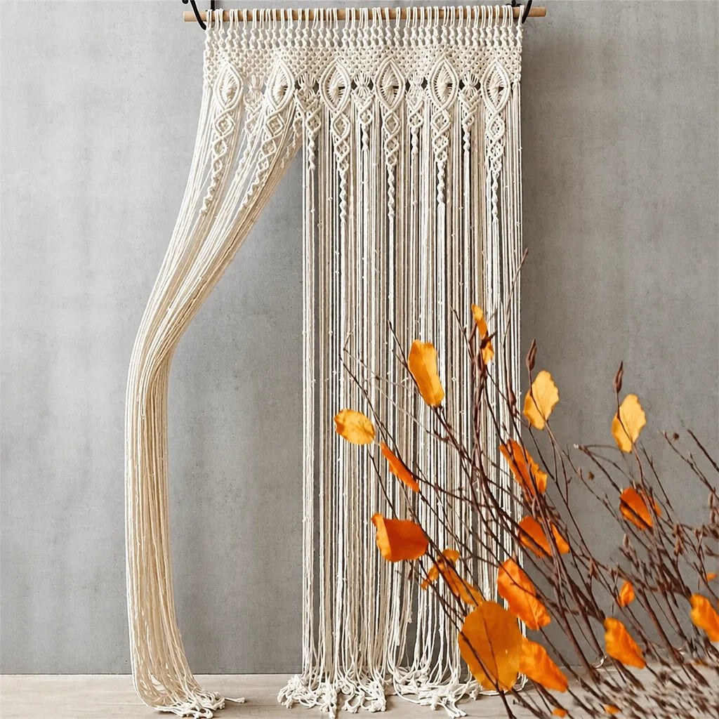 Knotara - Boho Macramé Doorway Room Divider Curtain