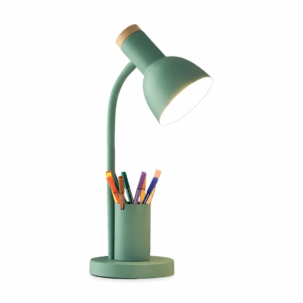 Lumivex - Adjustable Desk Lamp with Pen Holder - Green