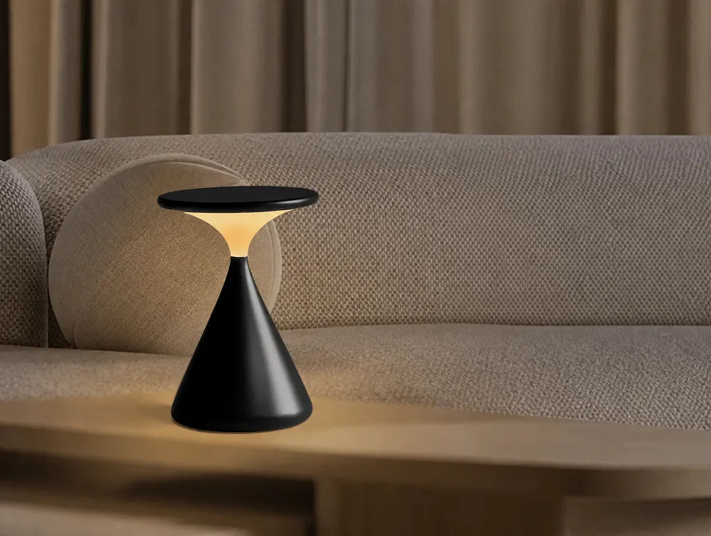 Lumaris - Hourglass Dimmable Cordless LED Table Lamp - White
