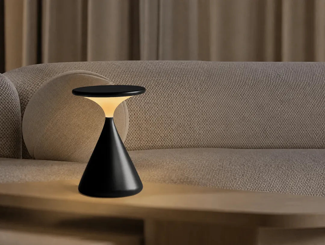 Lumaris - Hourglass Dimmable Cordless LED Table Lamp - White
