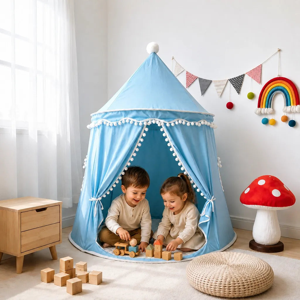 Castelia - Princess Play Tent for Children Indoor - Hellblau