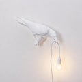 Corvani - Crow Figure Decorative Table Side Lamp - White