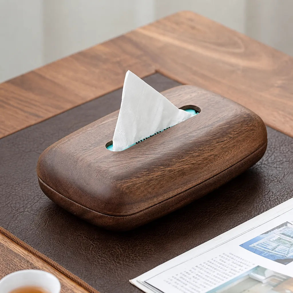 Woodara - Walnut Tissue Box Holder Minimalist