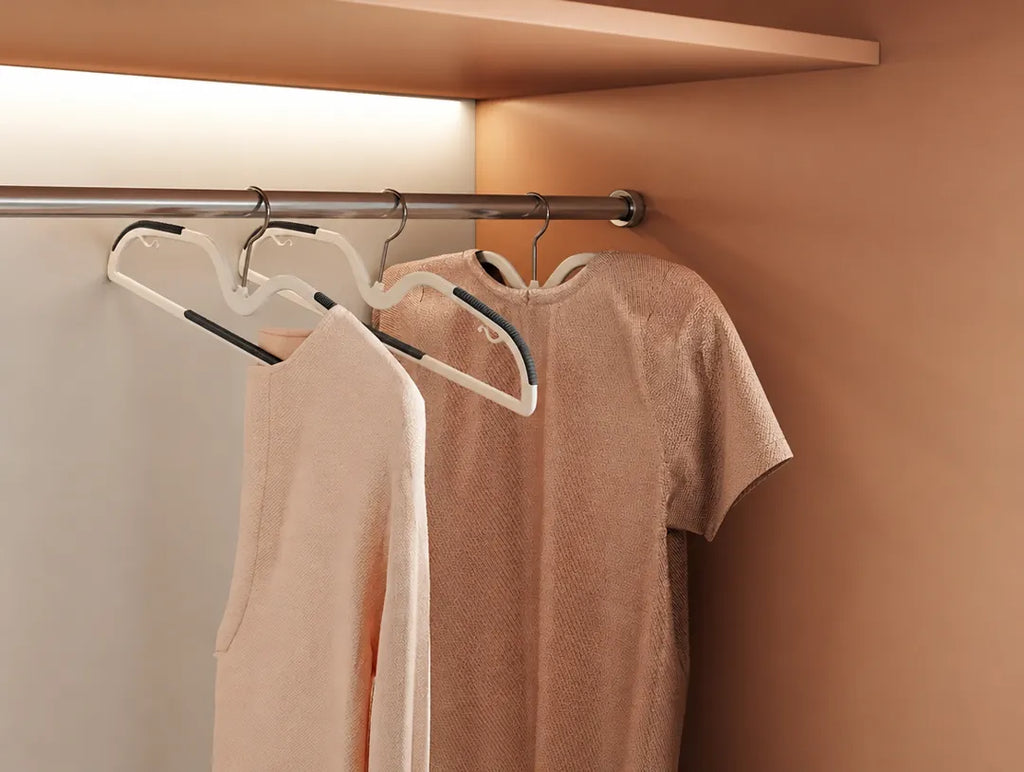 Slimvora - Space-Saving Anti-Slip Coat Hangers Set - Orange