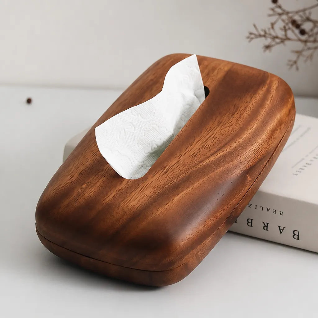 Woodara - Walnut Tissue Box Holder Minimalist