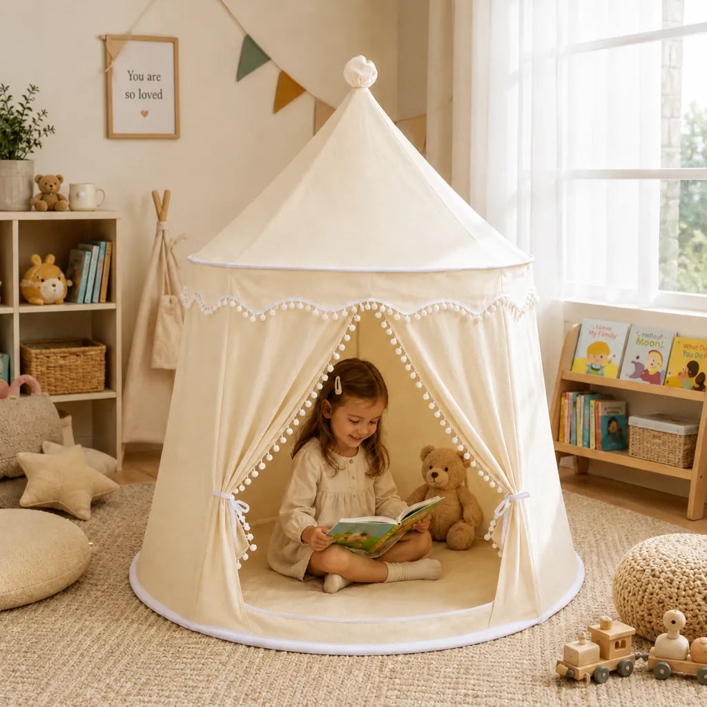 Castelia - Princess Play Tent for Children Indoor - Beige