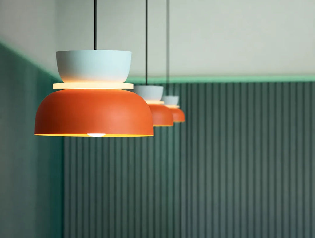 Stackova - Layered Colourful Pendant Ceiling Light Fixture - Small Pink & Blue
