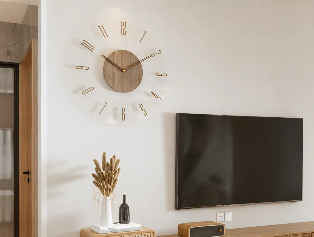 Velorin - Transparent Acrylic Round Wall Clock