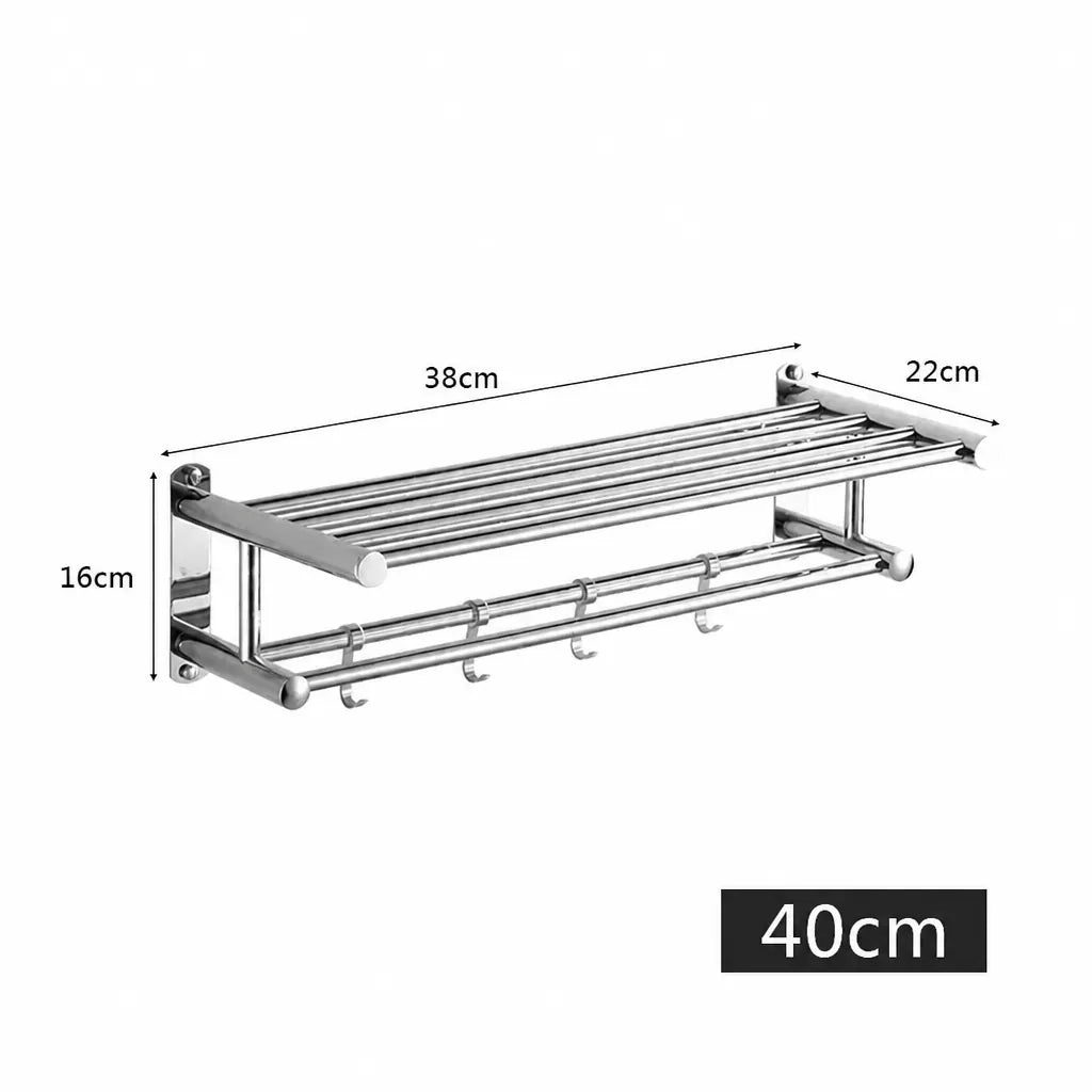 Rackvel - Wall-Mounted Towel Rack with Storage Shelf