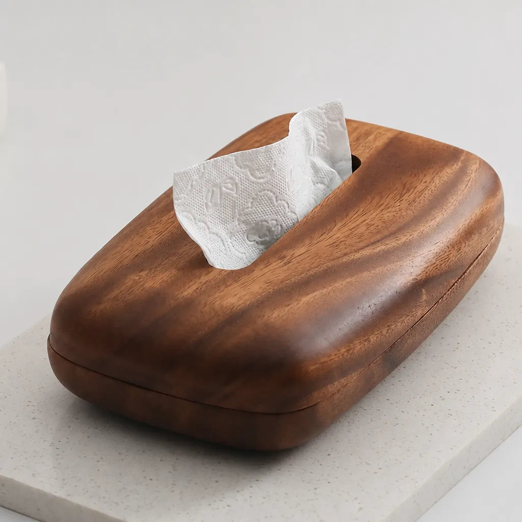 Woodara - Walnut Tissue Box Holder Minimalist