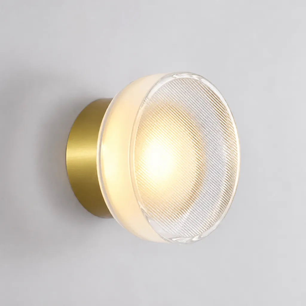Luminel - Dimmable Flush Mount Round Ceiling Light - Yellow