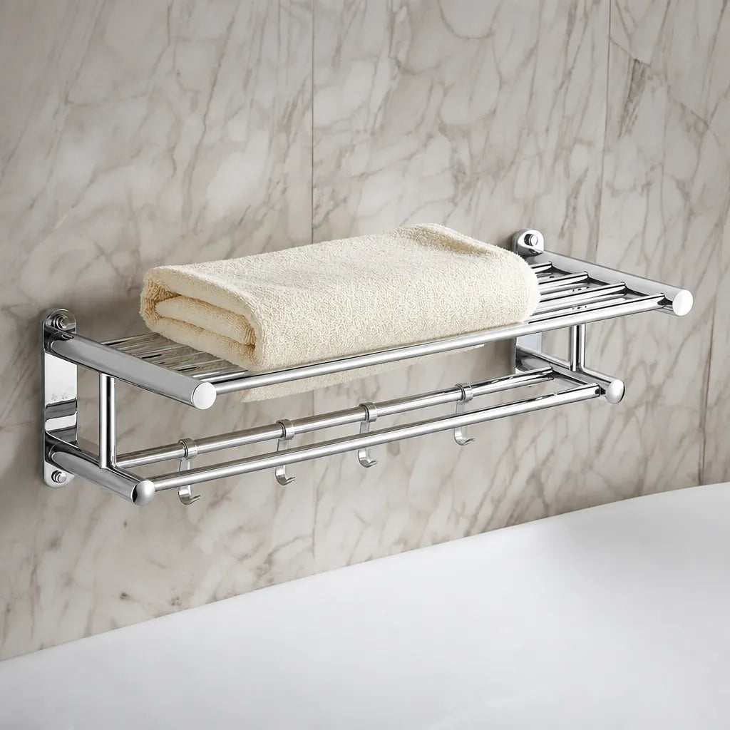 Rackvel - Wall-Mounted Towel Rack with Storage Shelf