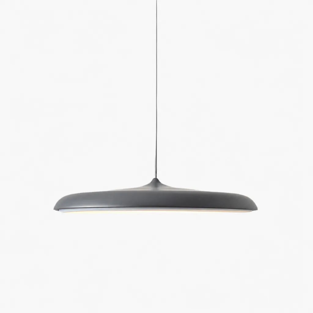 Diskara - Flat Round LED Pendant Ceiling Light - Grey