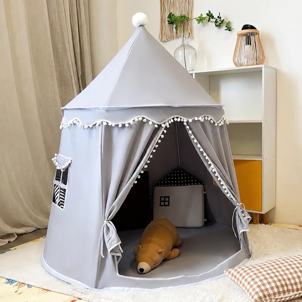 Castelia - Princess Play Tent for Children Indoor - Grey