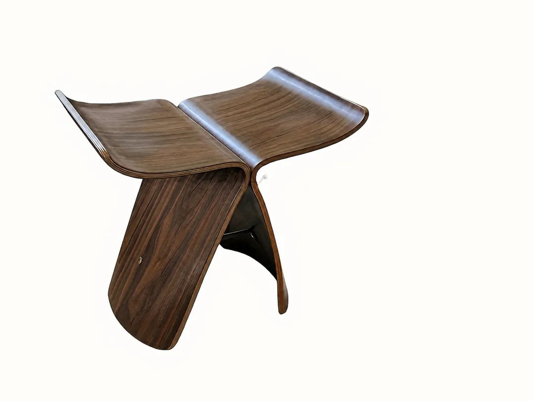 Flutara - Butterfly Stool Compact Bentwood Design - Walnut