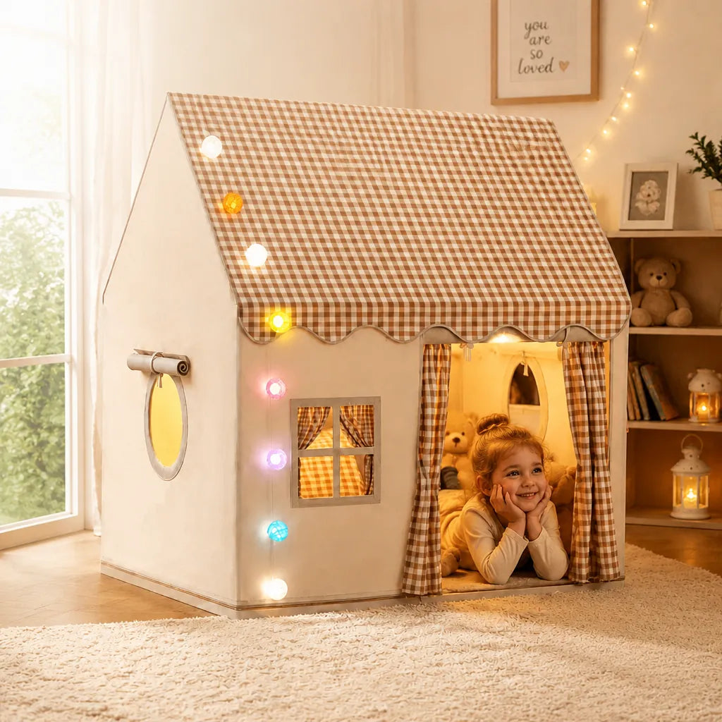 Lumico - Kids Indoor Playhouse Tent with Lights - Yellow