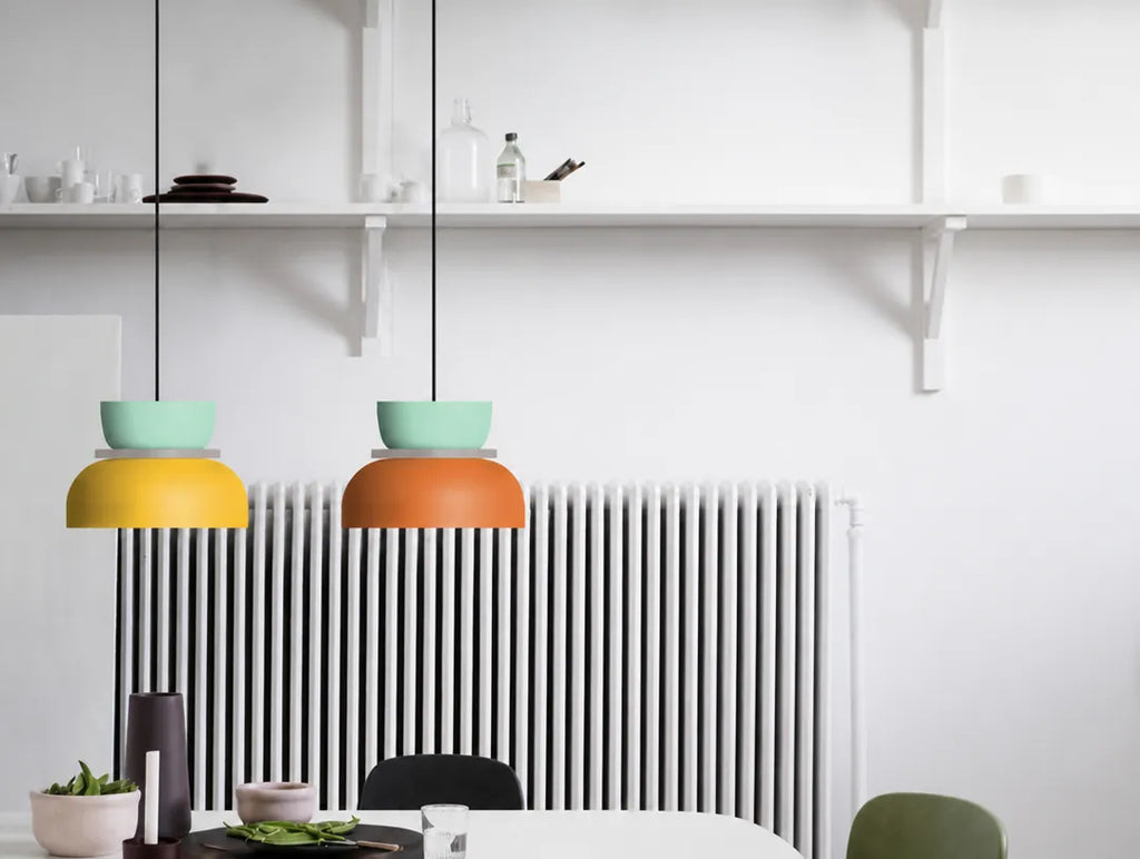 Stackova - Layered Colourful Pendant Ceiling Light Fixture - Small Pink & Blue