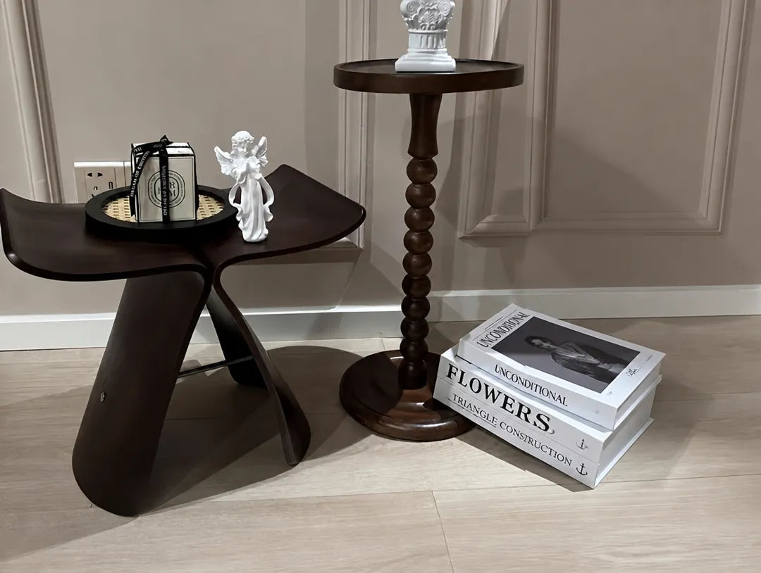 Flutara - Butterfly Stool Compact Bentwood Design - Walnut