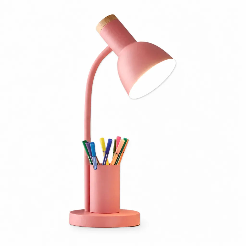 Lumivex - Adjustable Desk Lamp with Pen Holder - Pink