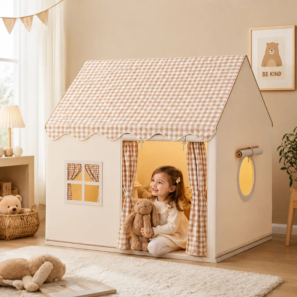 Casovia - Kids Indoor Playhouse Tent Plaid