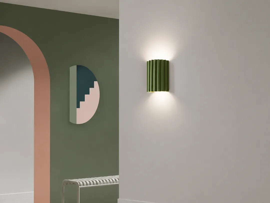 Ridova - Fluted Up-Down Indoor Wall Light - Black