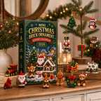 24-day Christmas advent calendar with colourful mini brick ornaments